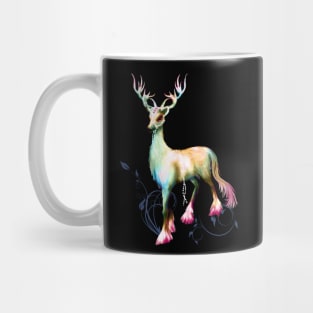 Wonderful fantasy deer in a winter landscape Mug